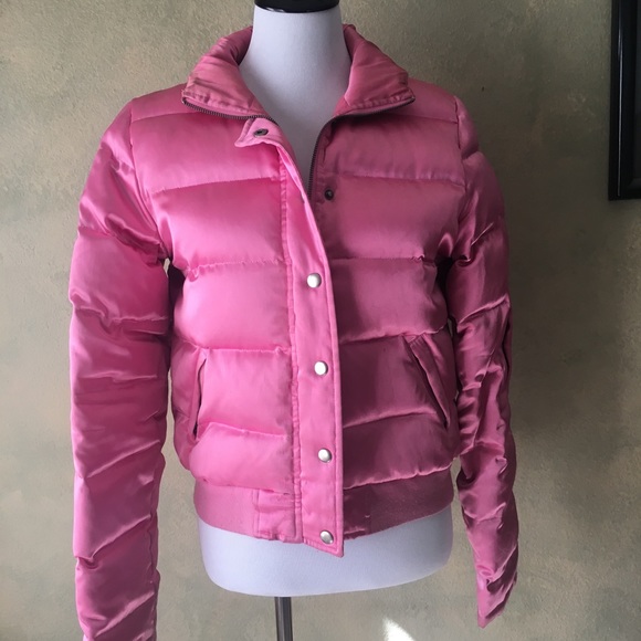 Juicy Couture Satin Pink Puffy Coat 
